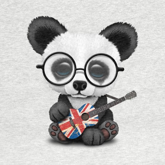 Baby Panda Playing British Flag Guitar by jeffbartels